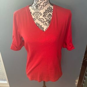 Ralph lauren red top size Large euc